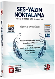 3D Yayınları Ses Yazım Noktalama Konu Özetli Soru Bankası