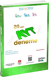 ÜçDörtBeş Yayınları AYT Biyoloji 20 Deneme 2025