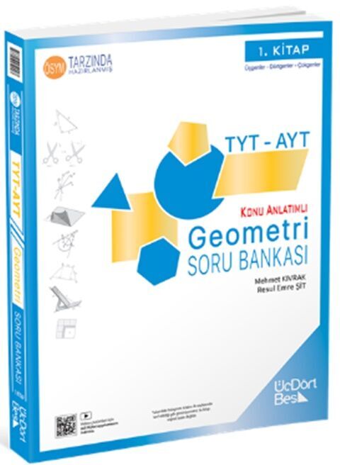 ÜçDörtBeş (345 ) Yayınları TYT AYT Geometri Soru Bankası 1. Kitap 2026