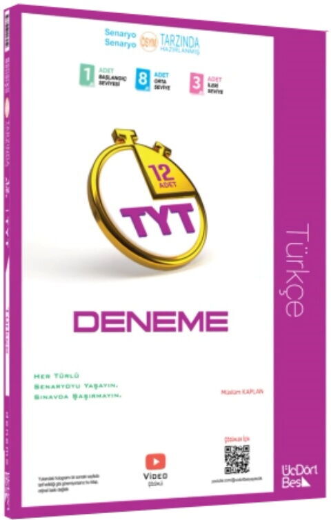 ÜçDörtBeş (345 ) Yayınları TYT Türkçe 12 Deneme 2026